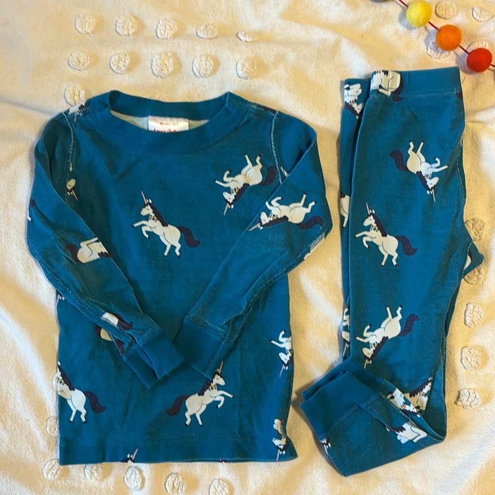 Hanna Andersson Organic Long John Pajama Set - 90 CM - US 3